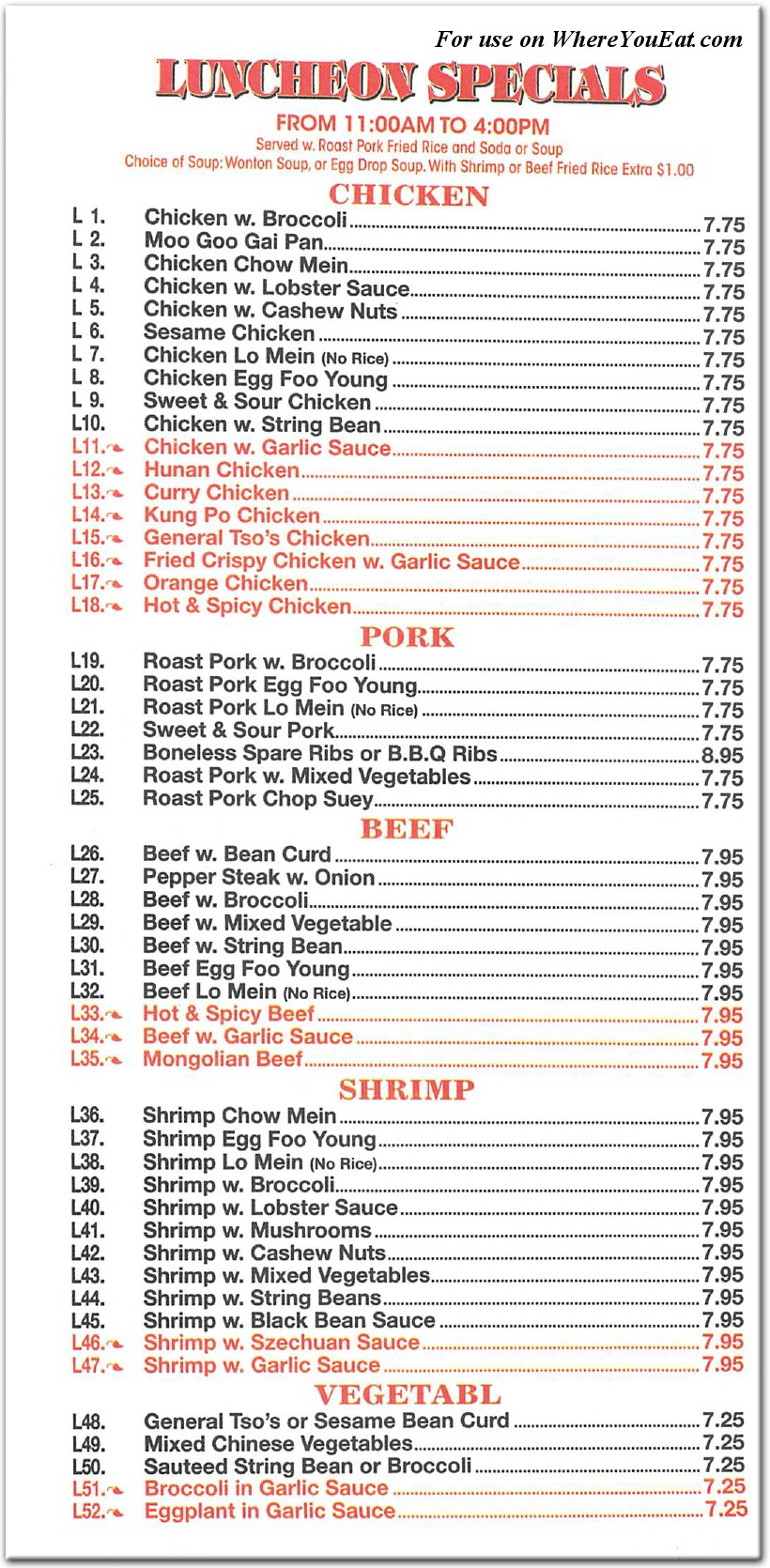 menu image