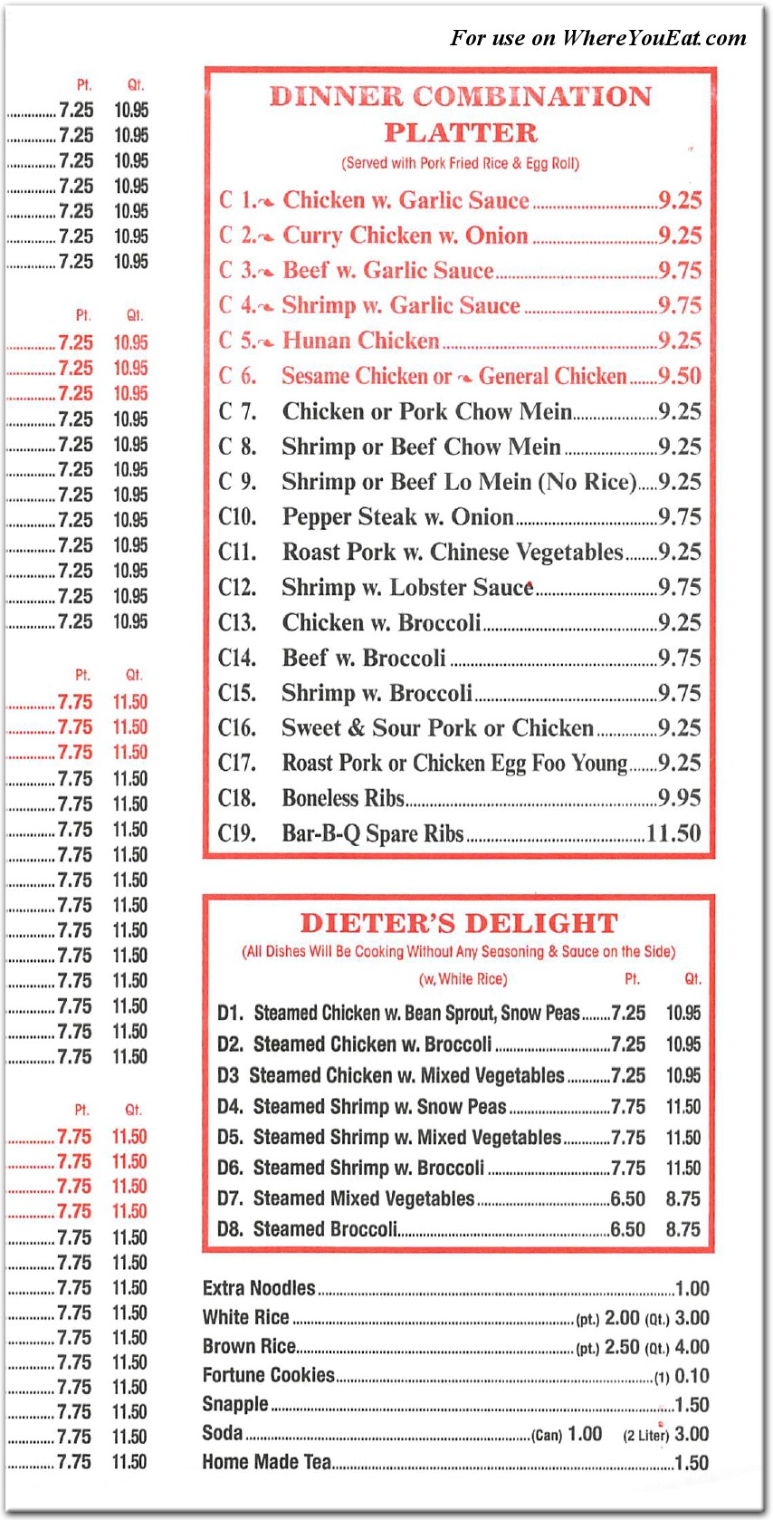 menu image