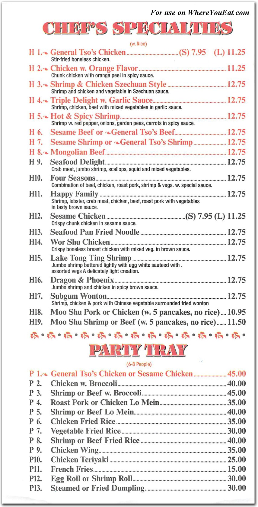 menu image