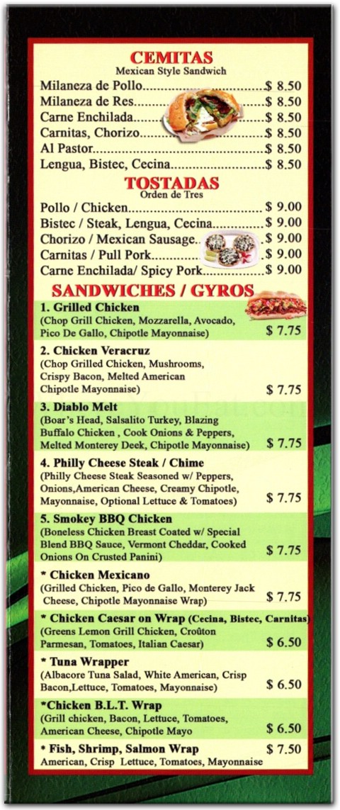 menu image