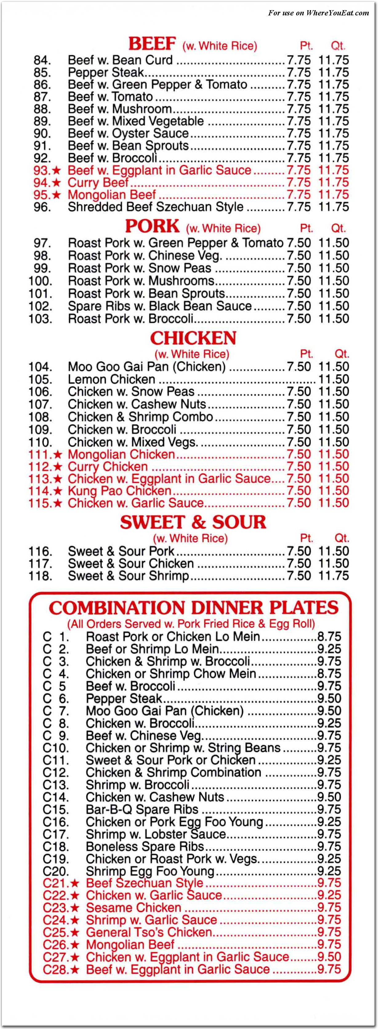 menu image