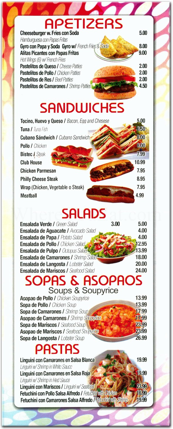 menu image