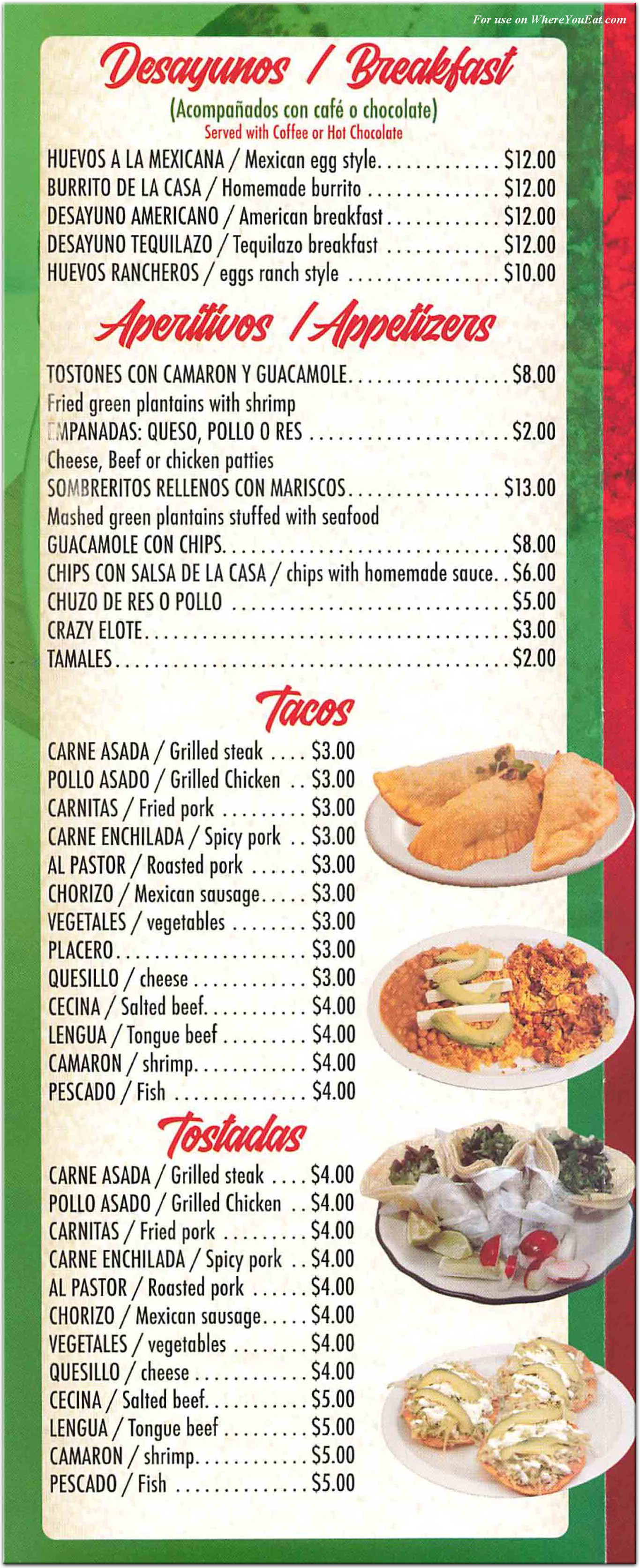 menu image