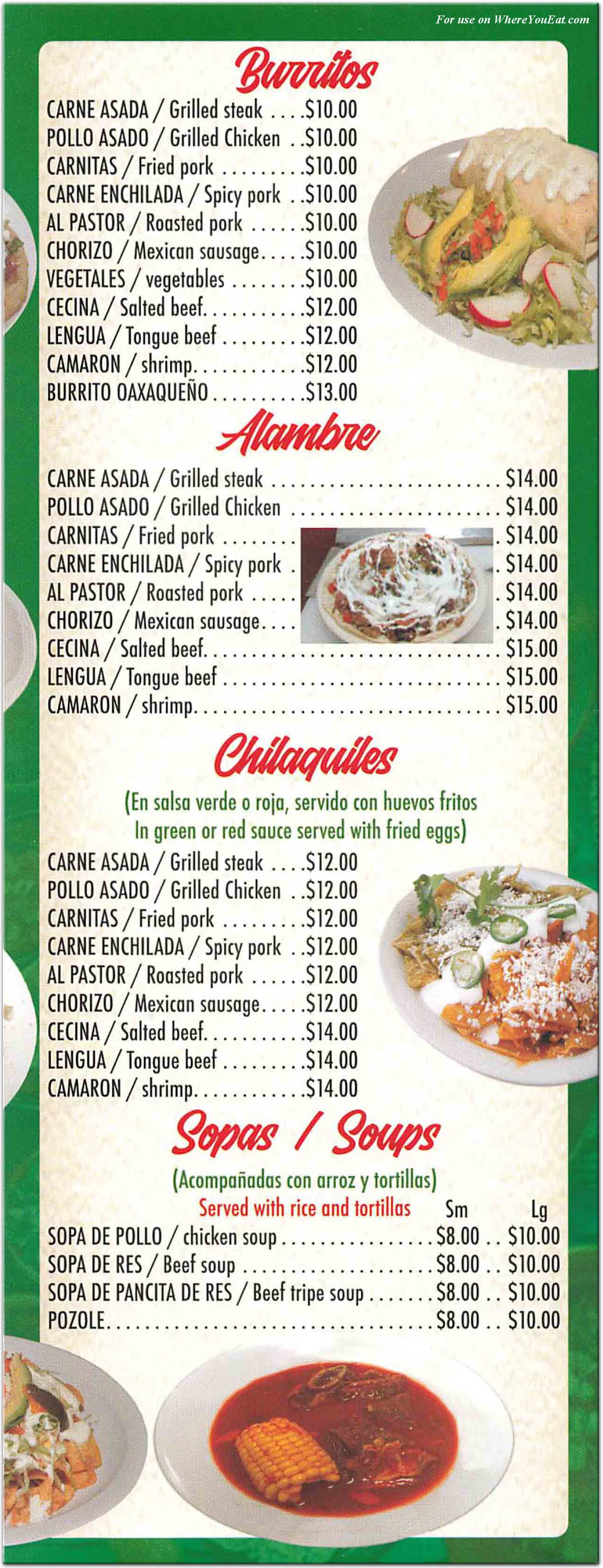 menu image