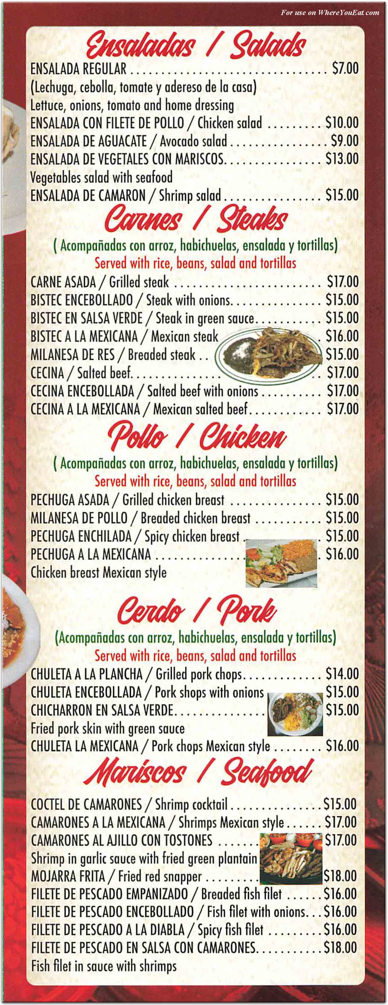 menu image