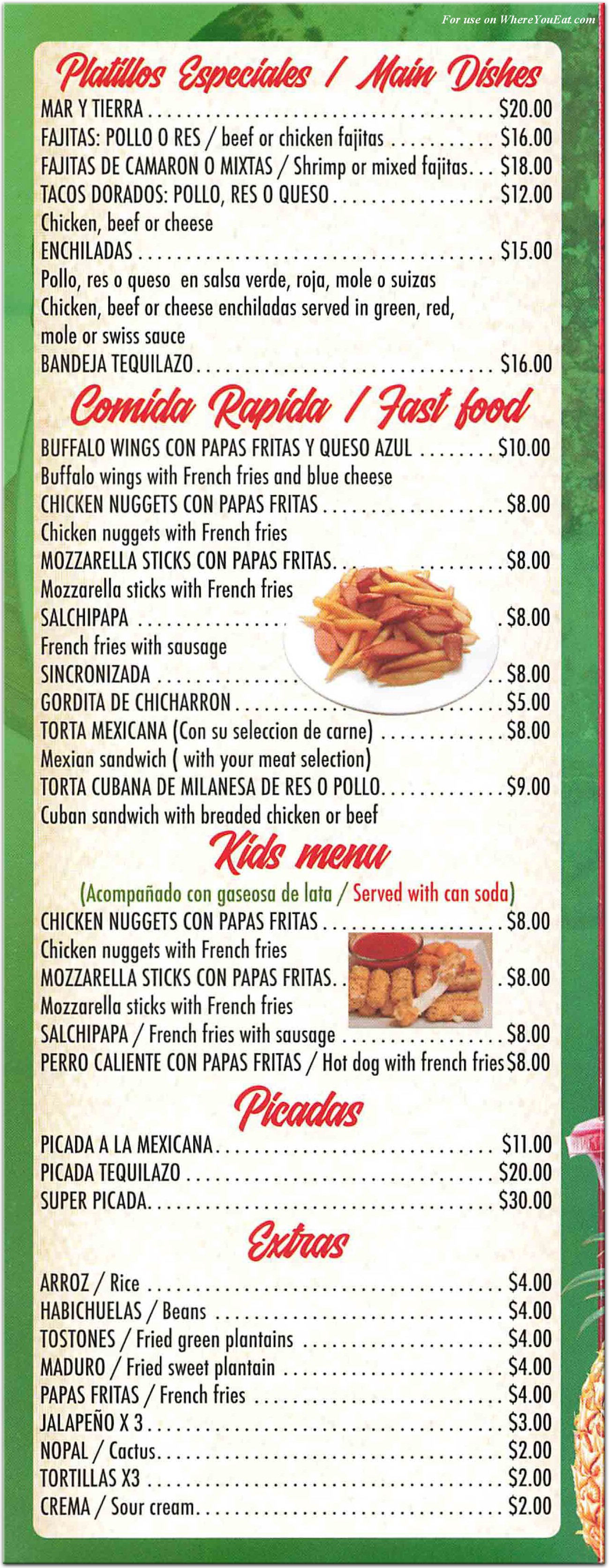 menu image