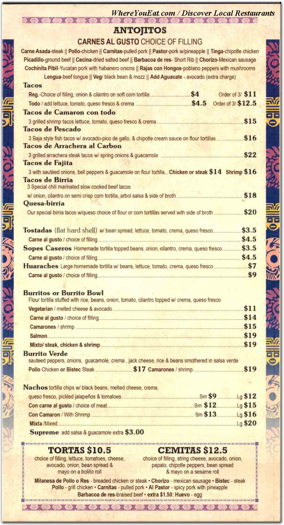 menu image