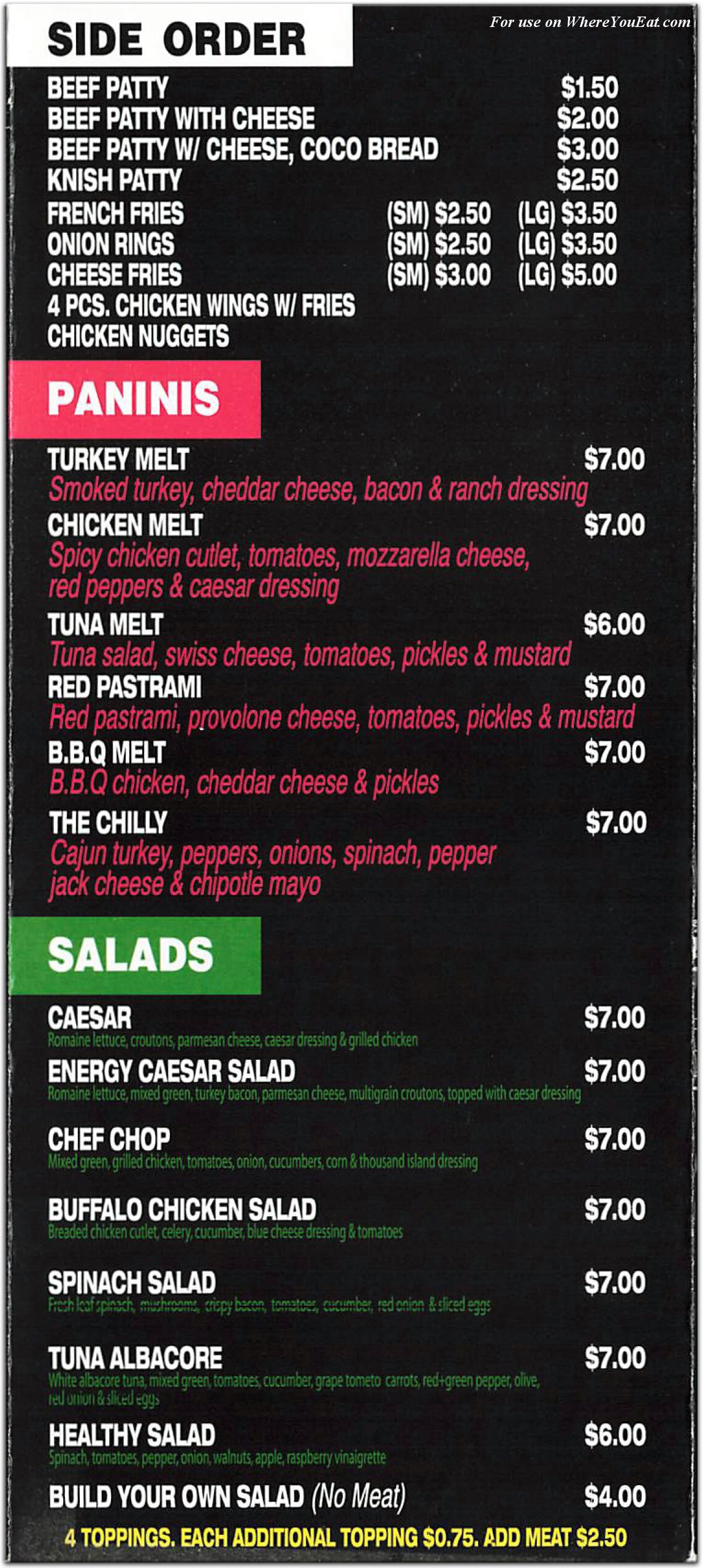 menu image