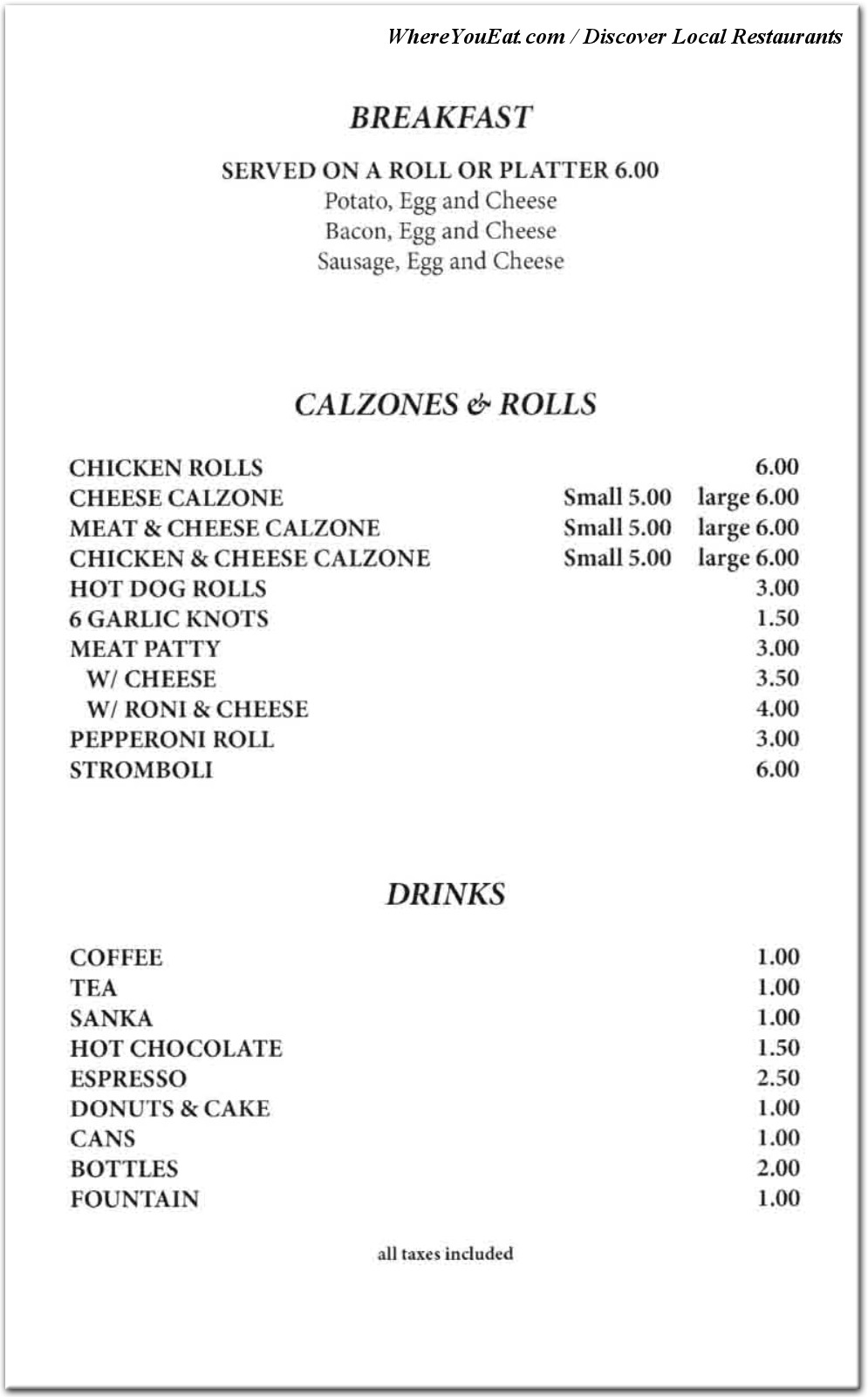 menu image