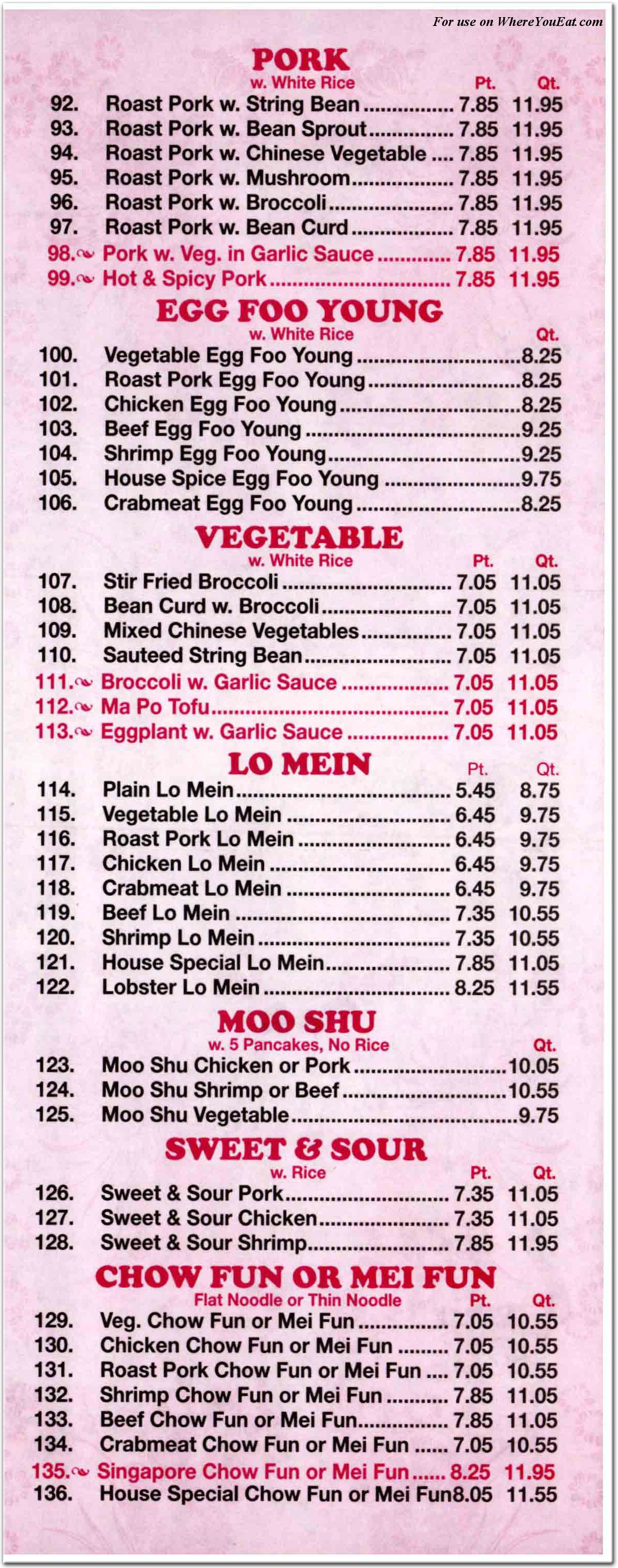 menu image