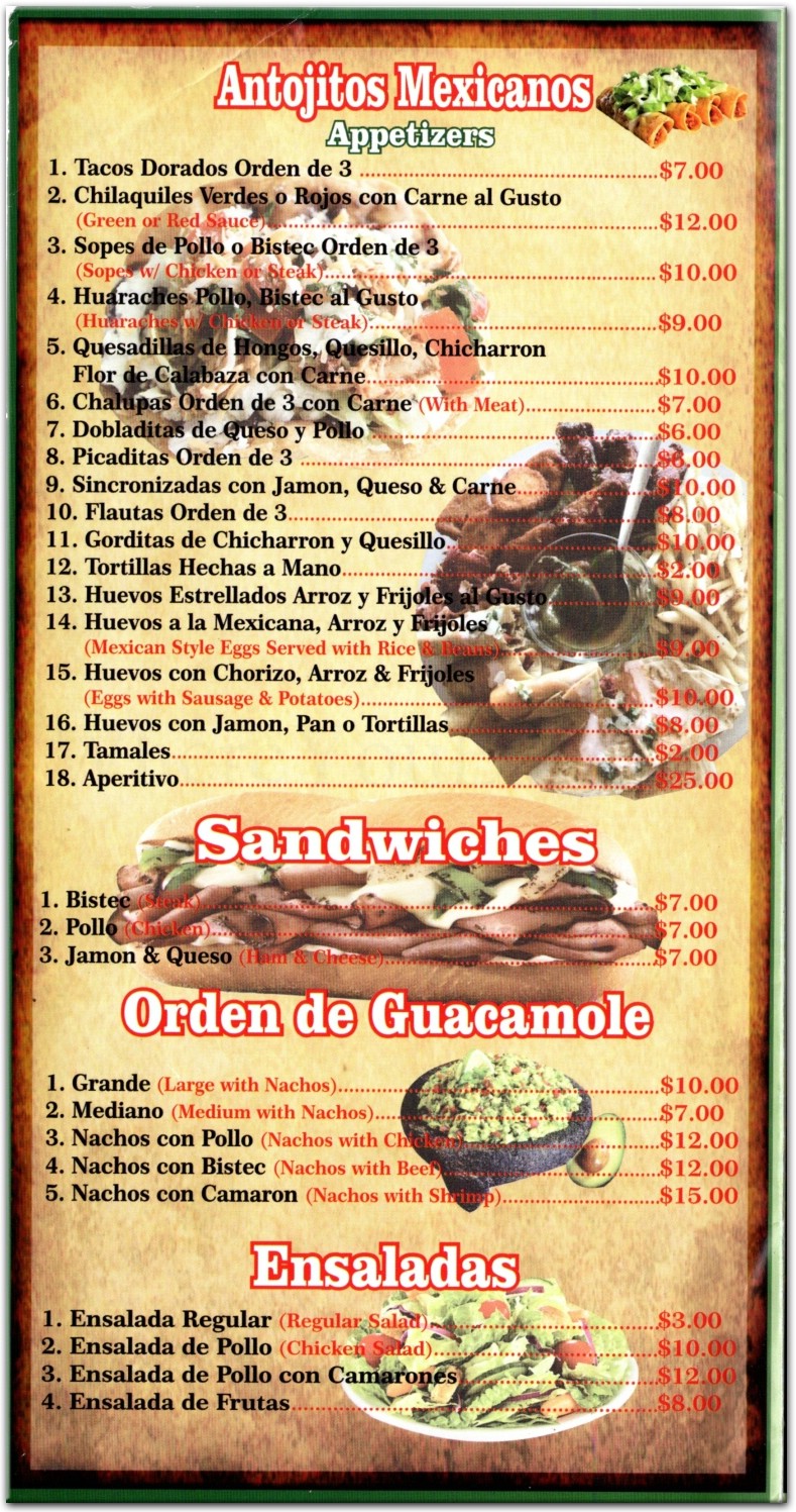 menu image