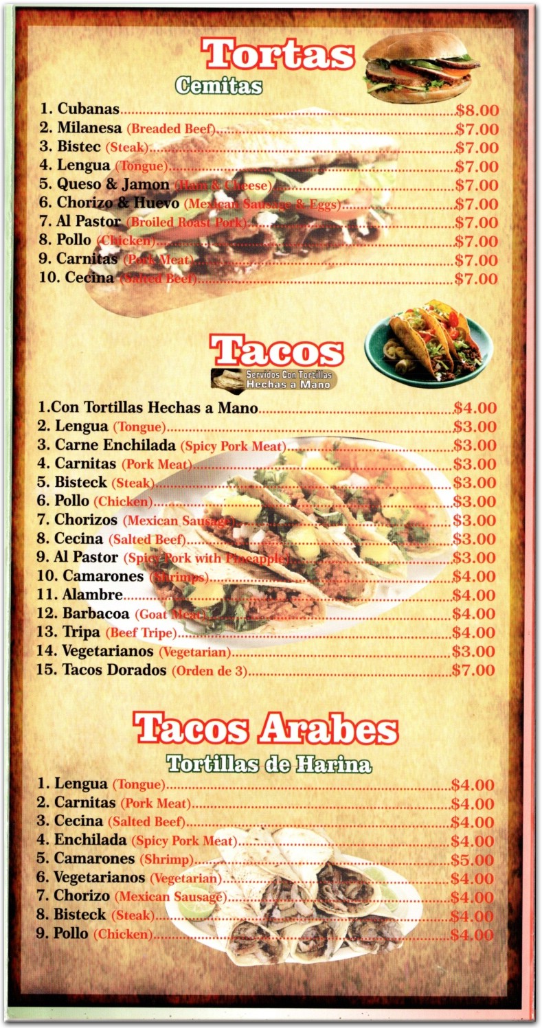 menu image