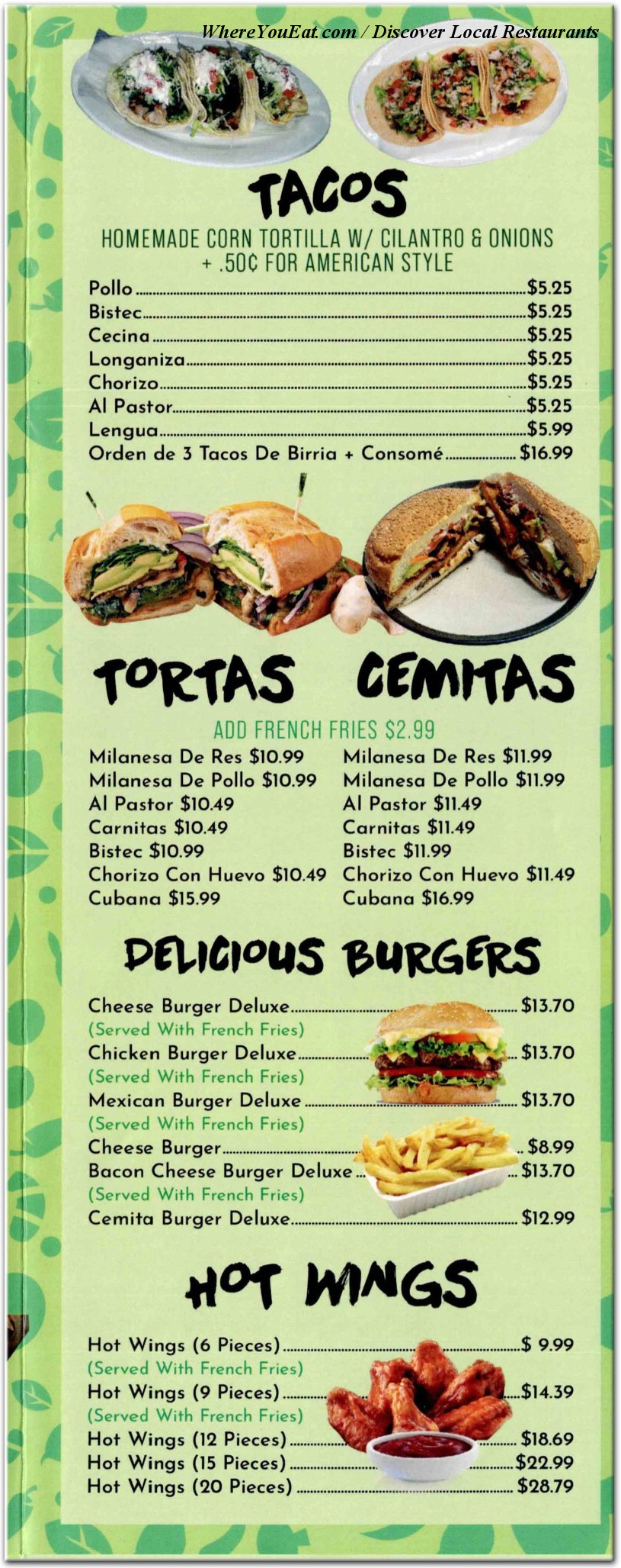 menu image
