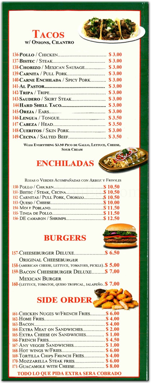 menu image