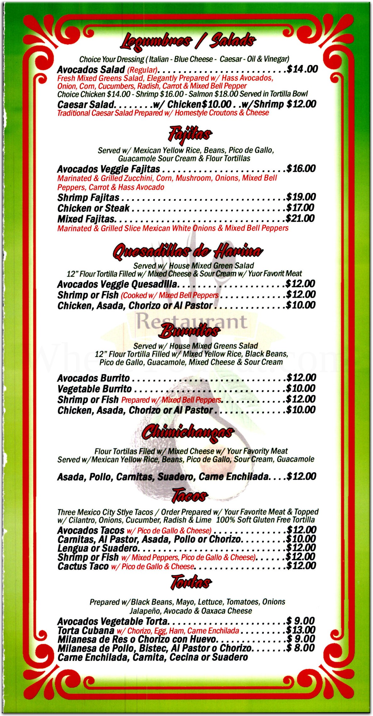 menu image