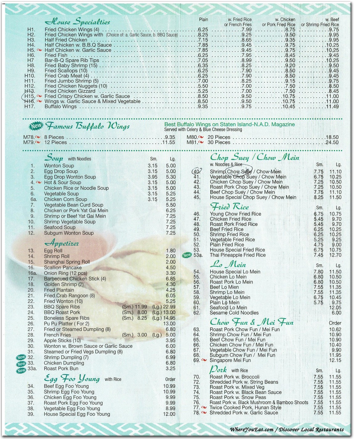 menu image