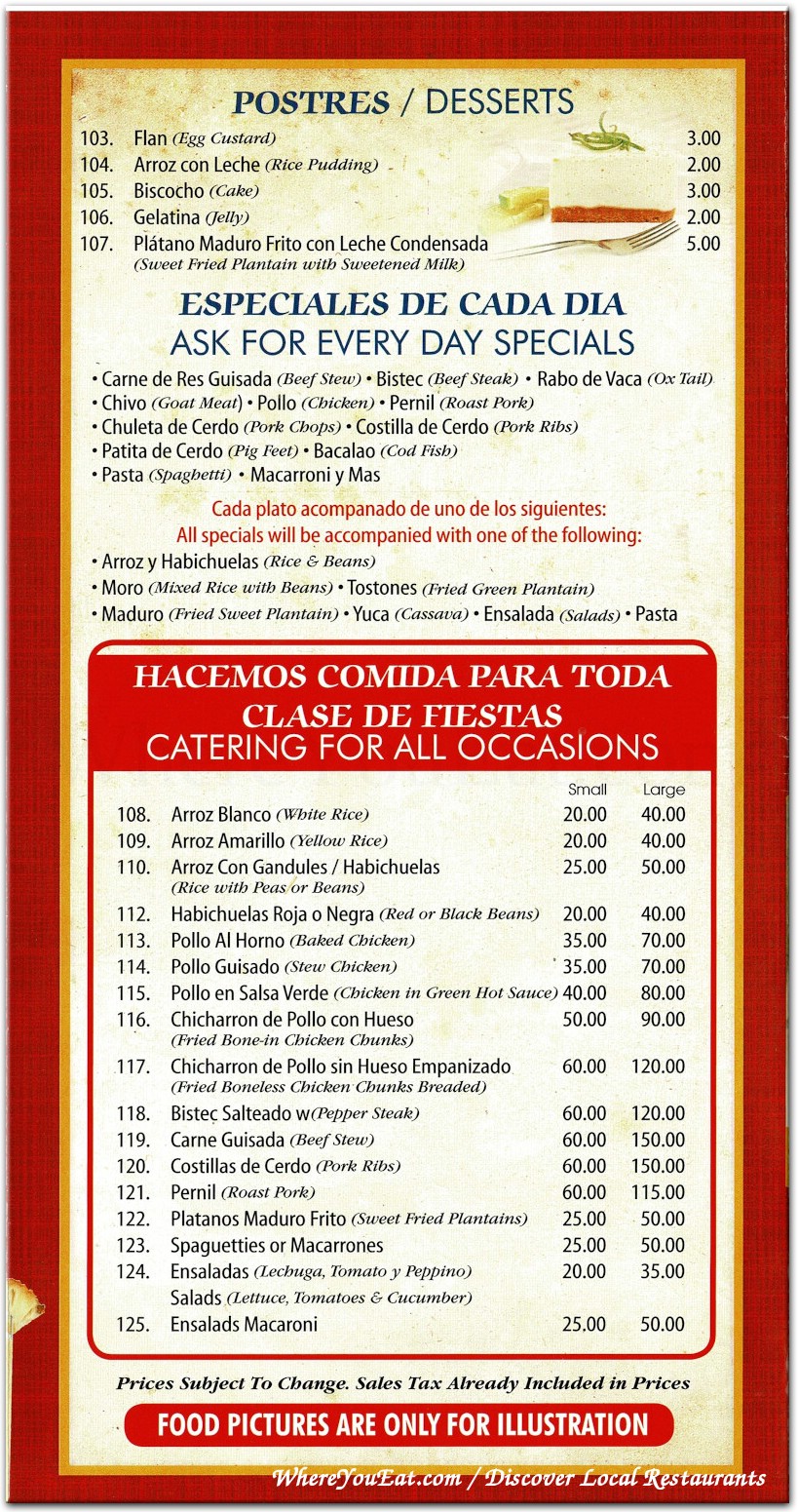 menu image