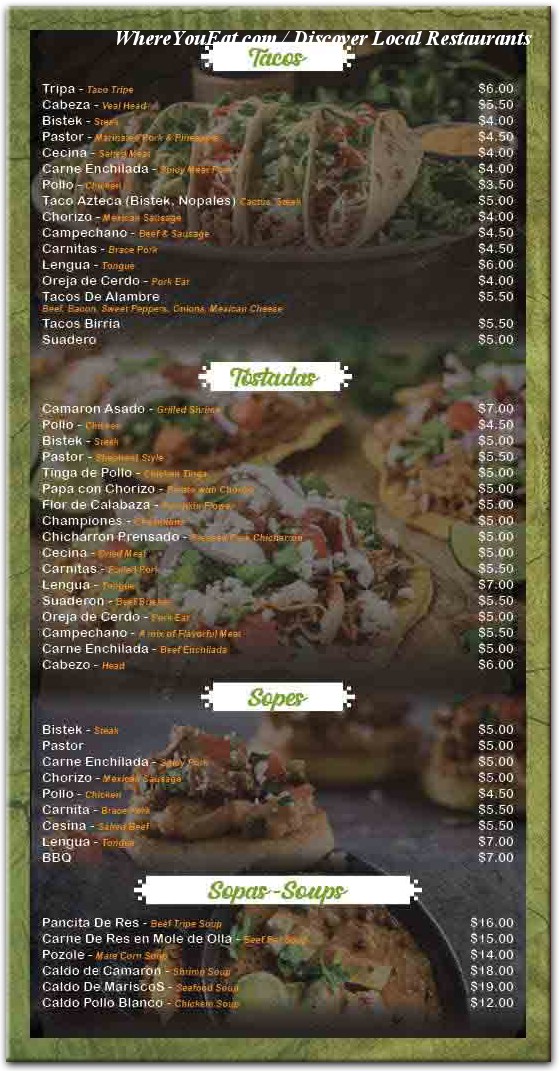 menu image