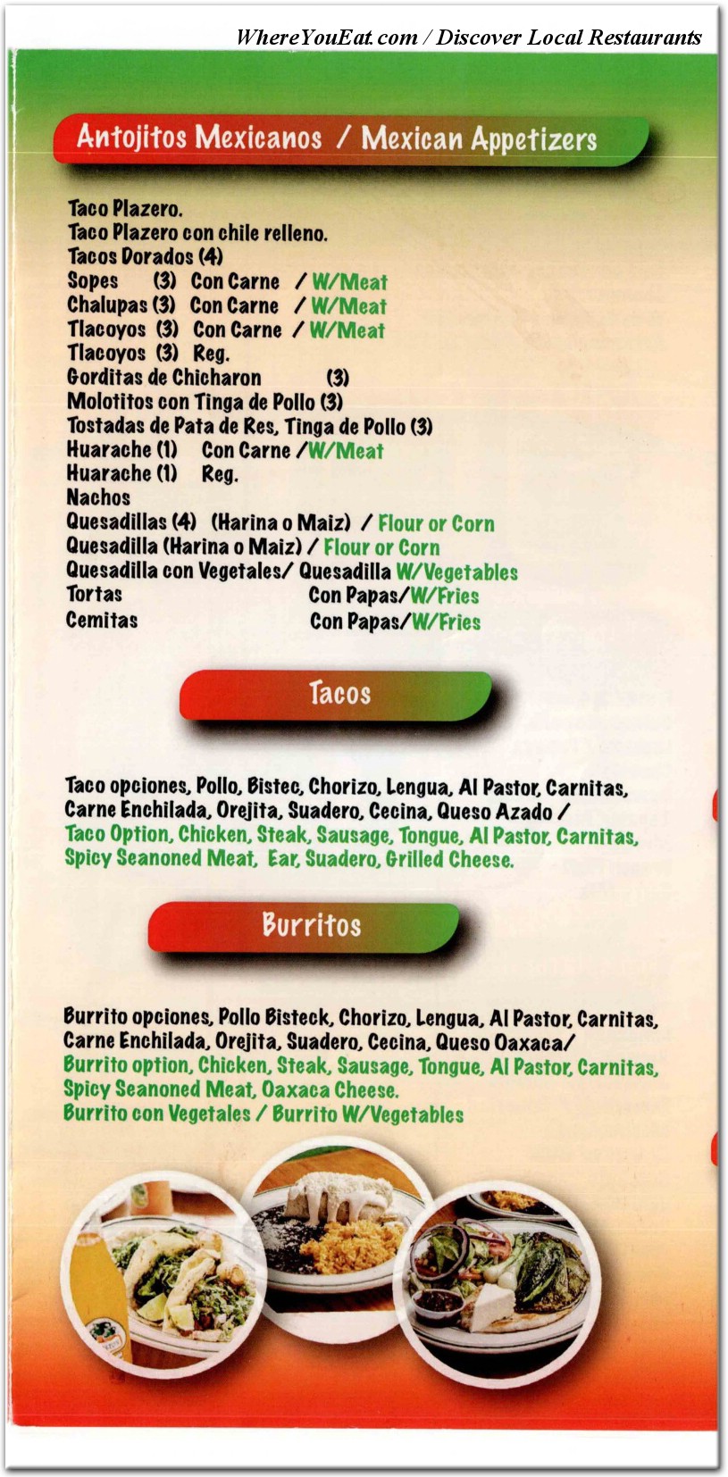 menu image