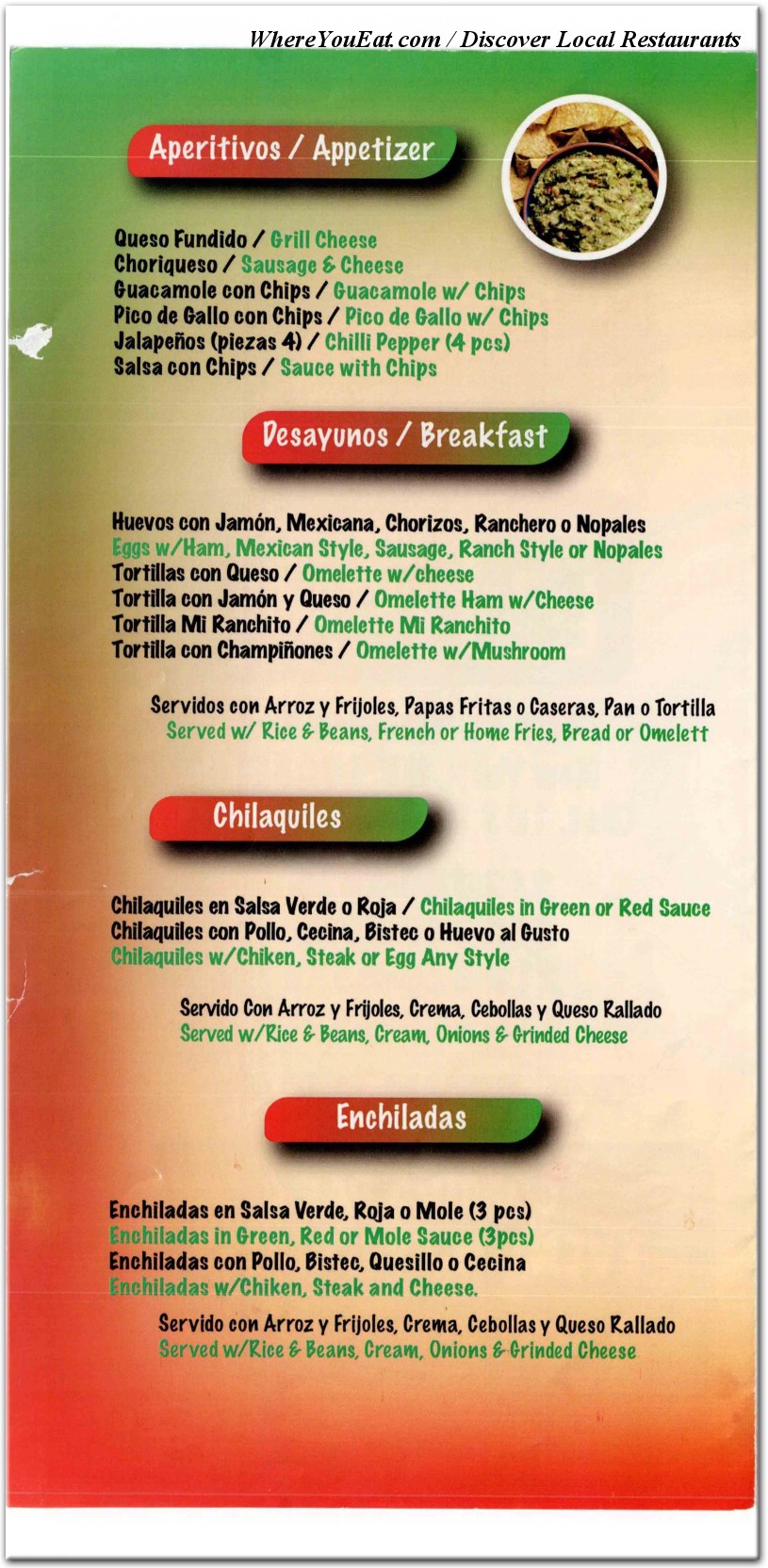menu image