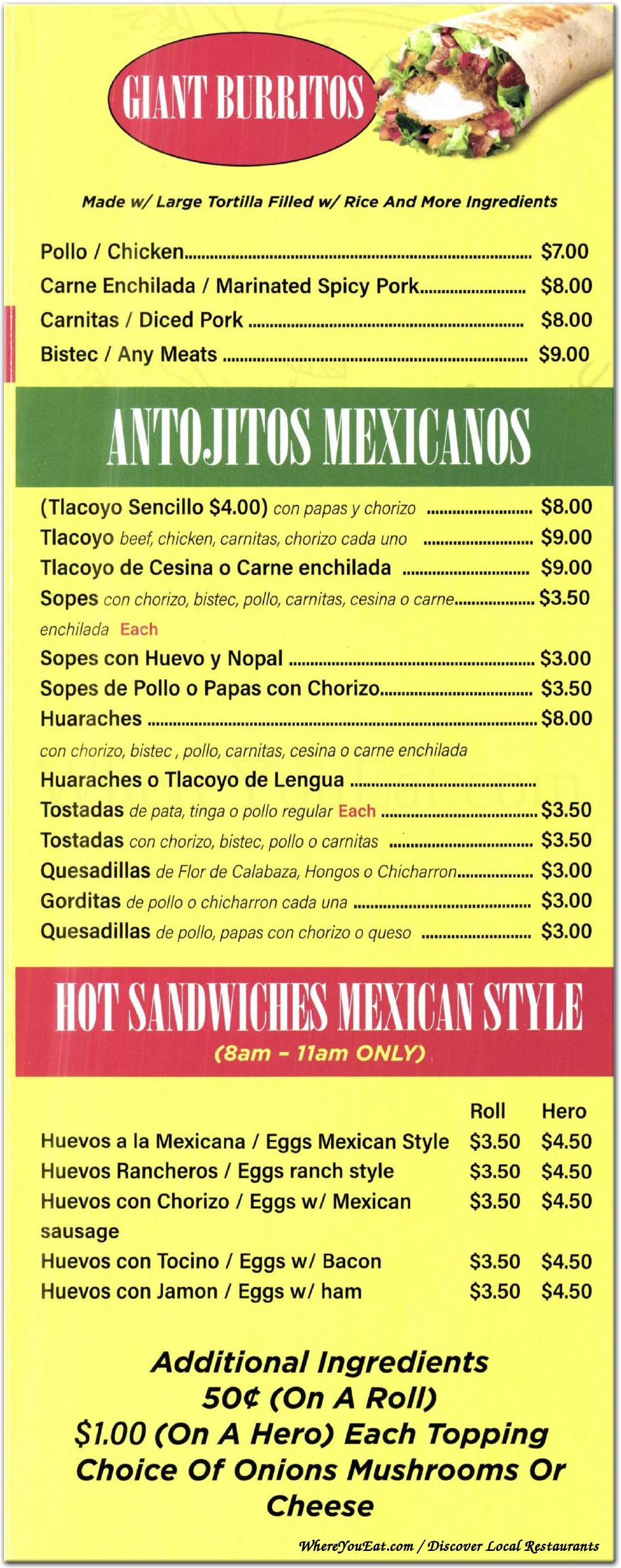 menu image