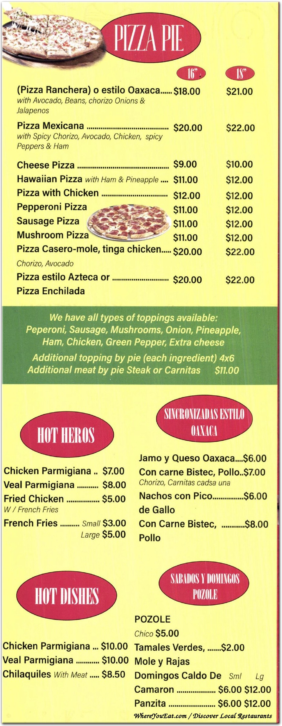 menu image