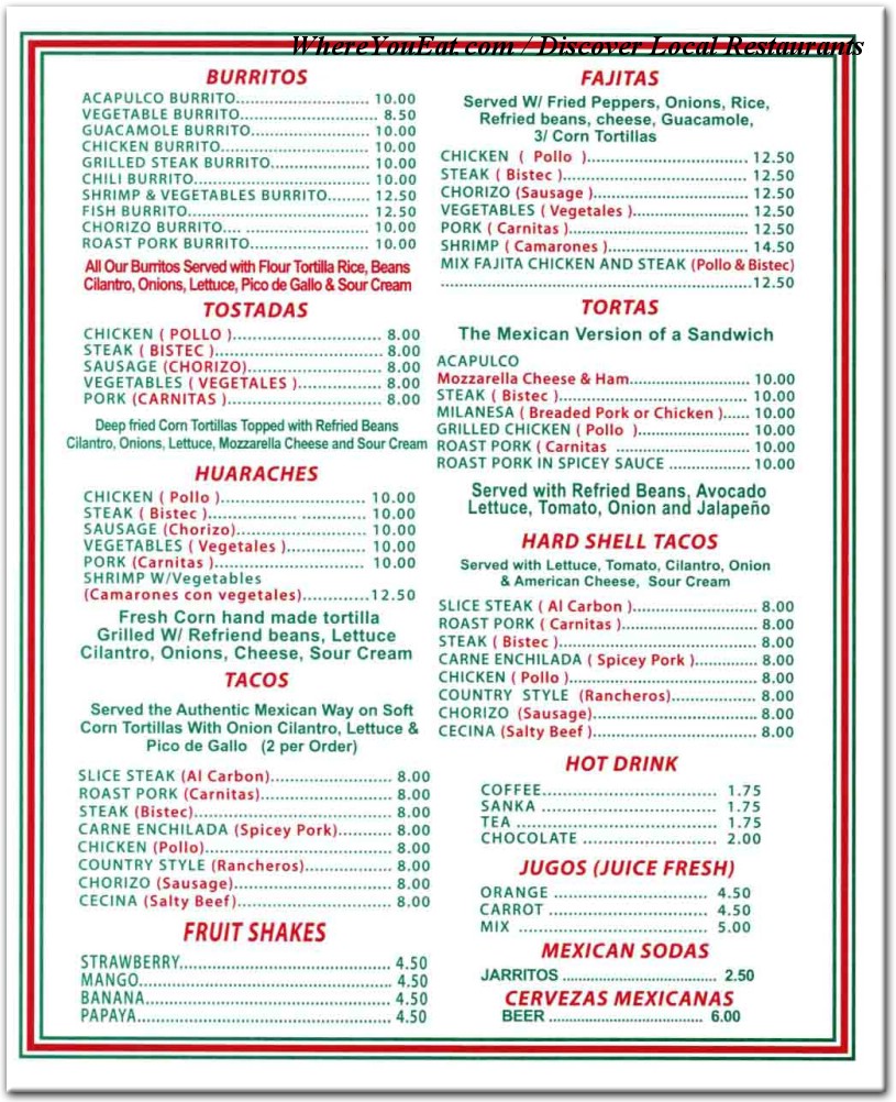 menu image