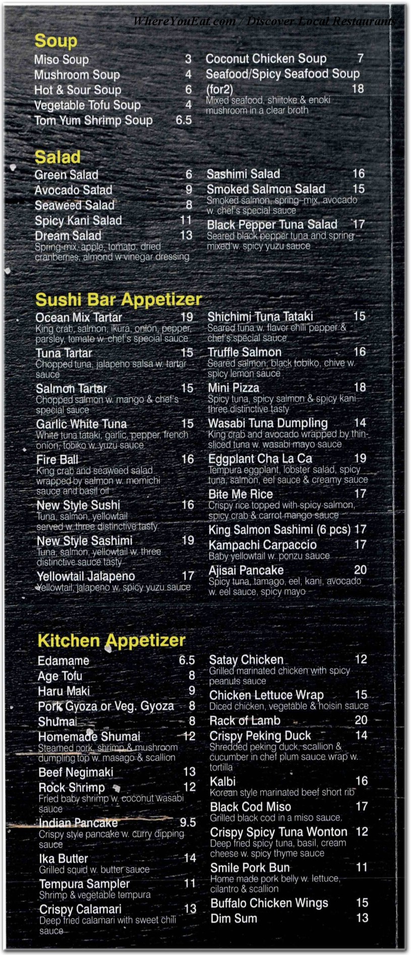 menu image