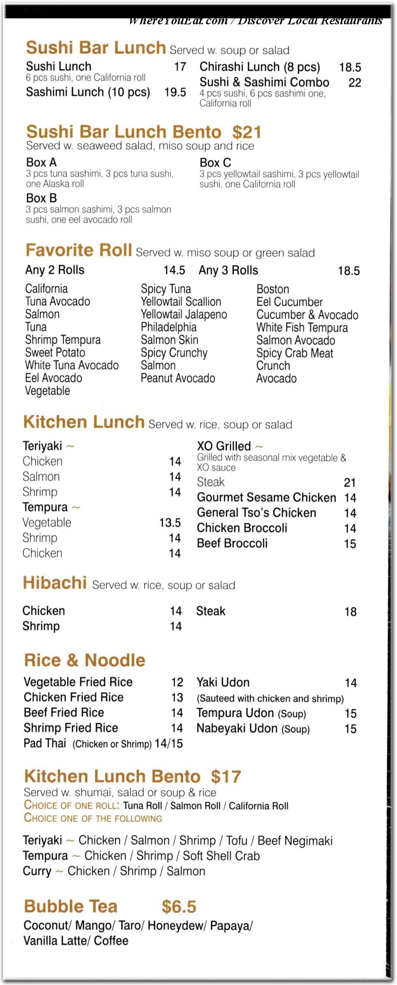 menu image