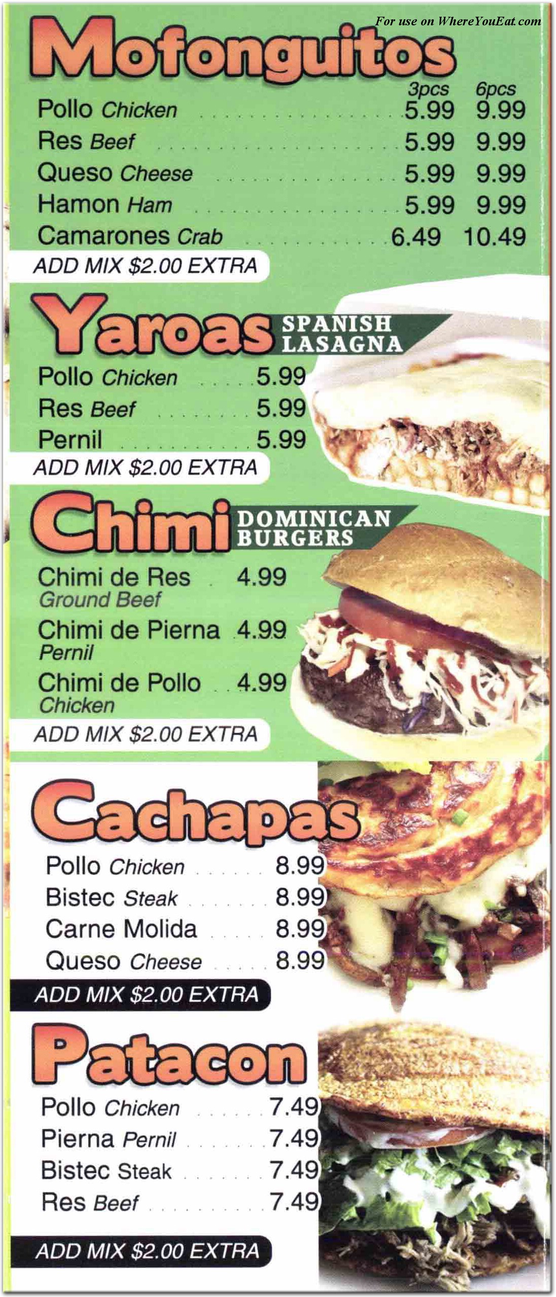 menu image