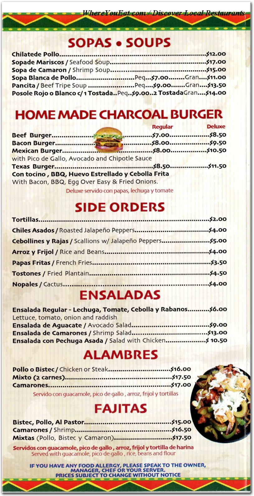 menu image
