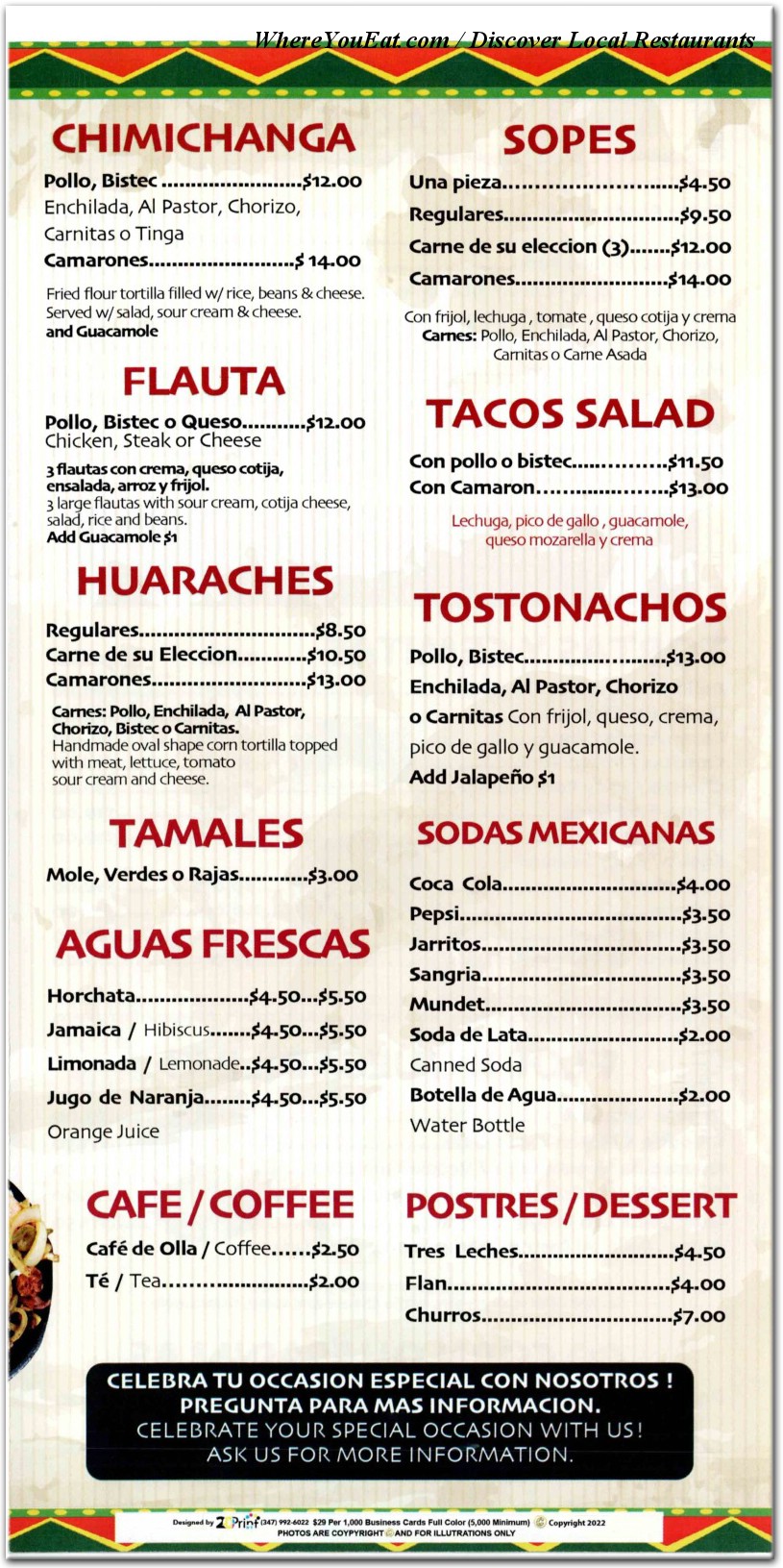 menu image