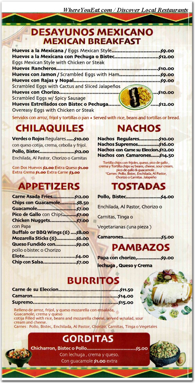 menu image