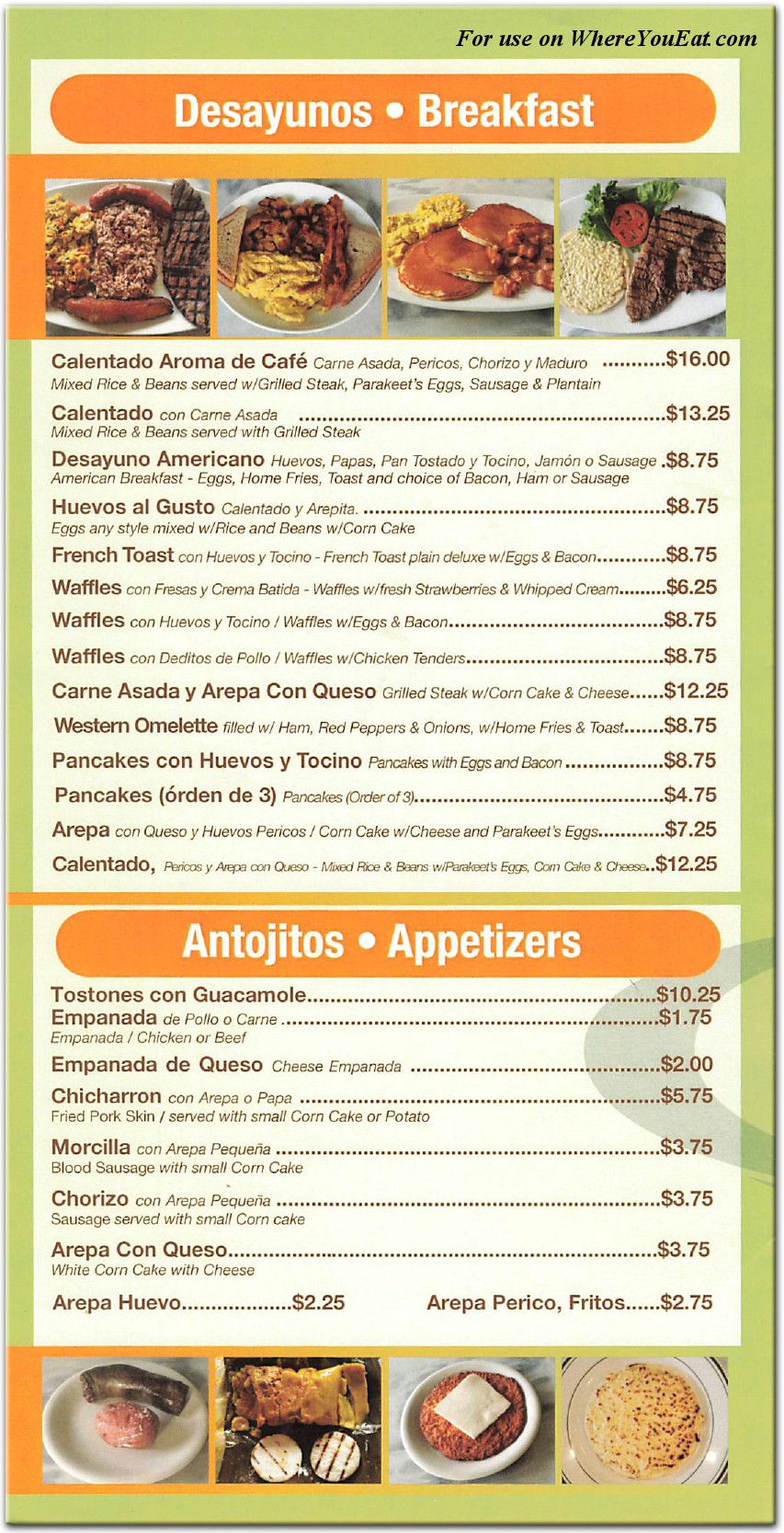 menu image