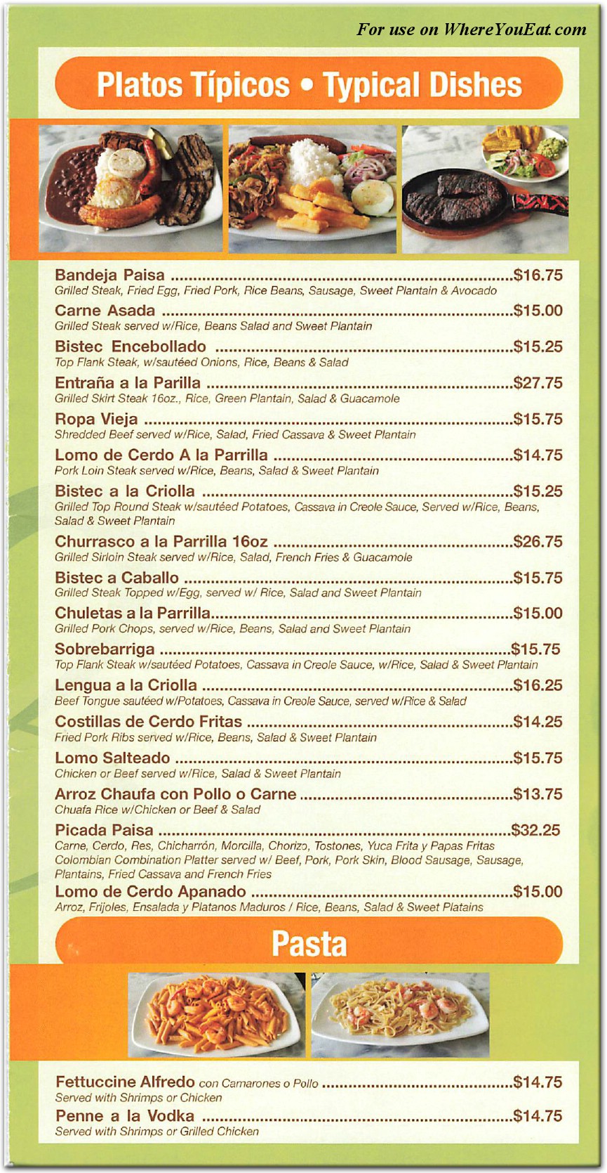 menu image