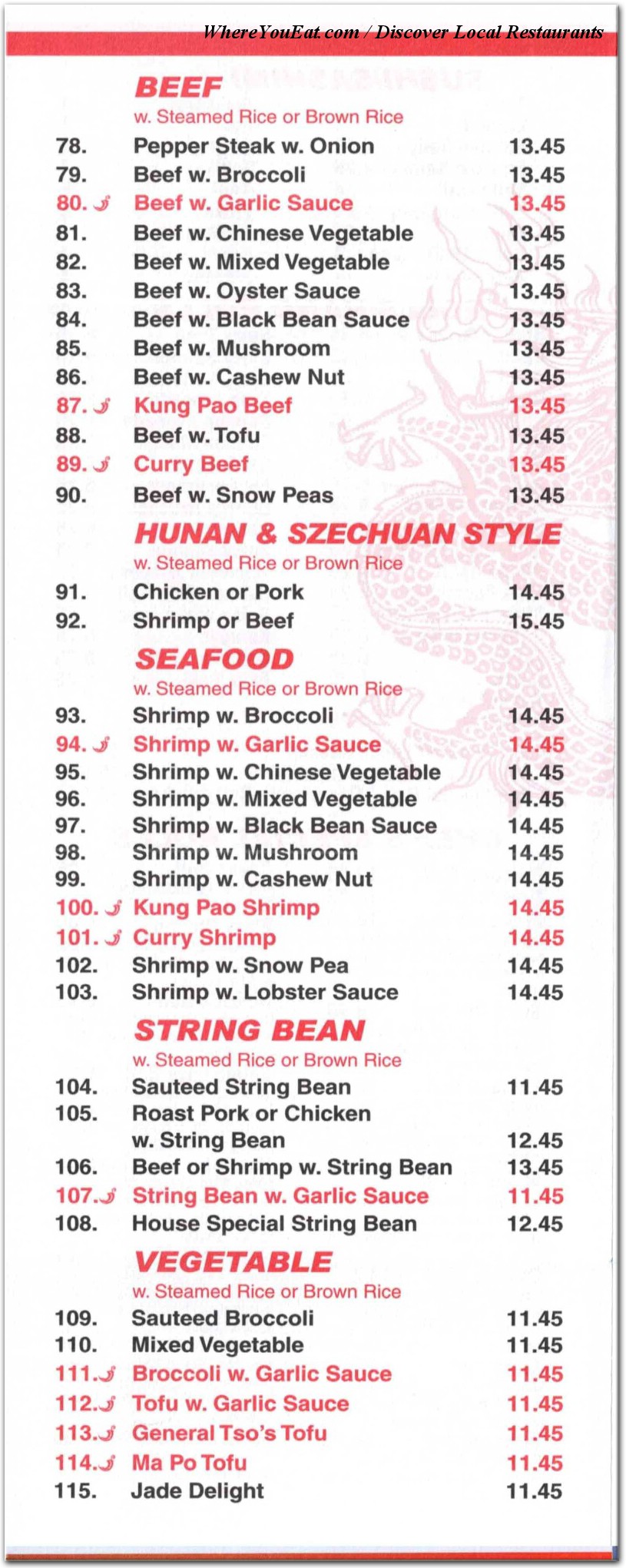 menu image