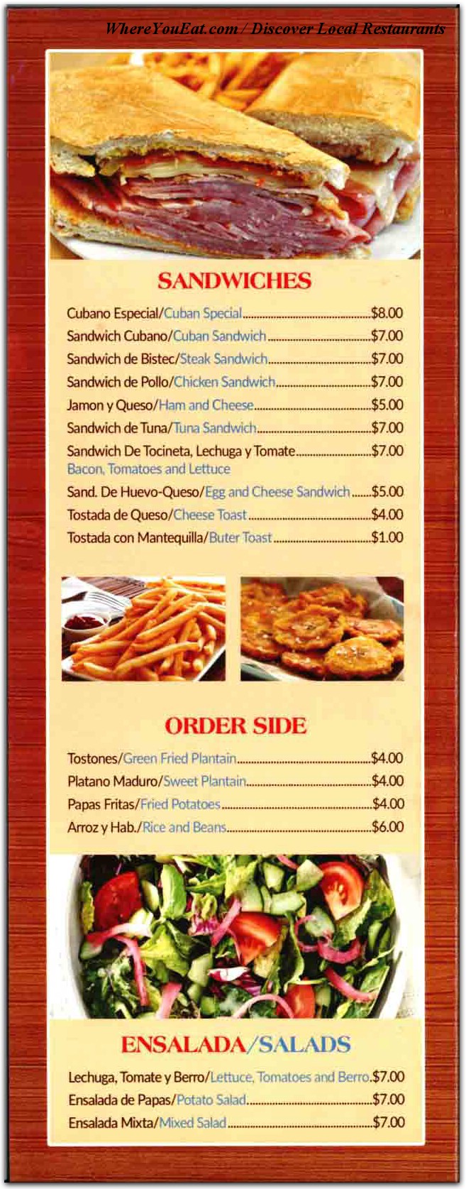 menu image