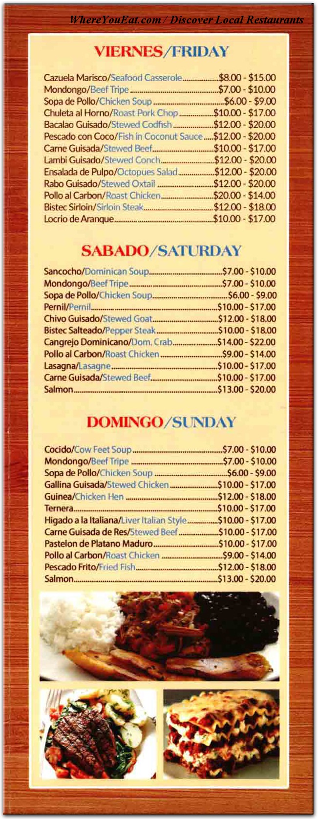 menu image