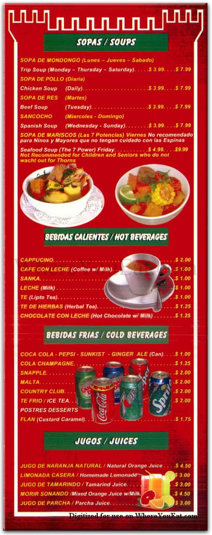 menu image