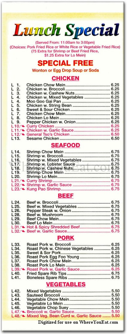 menu image