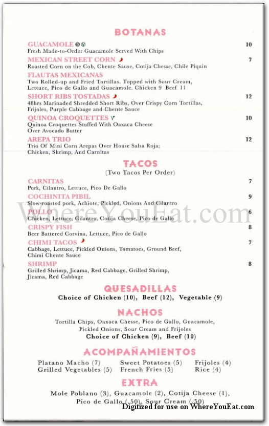 menu image