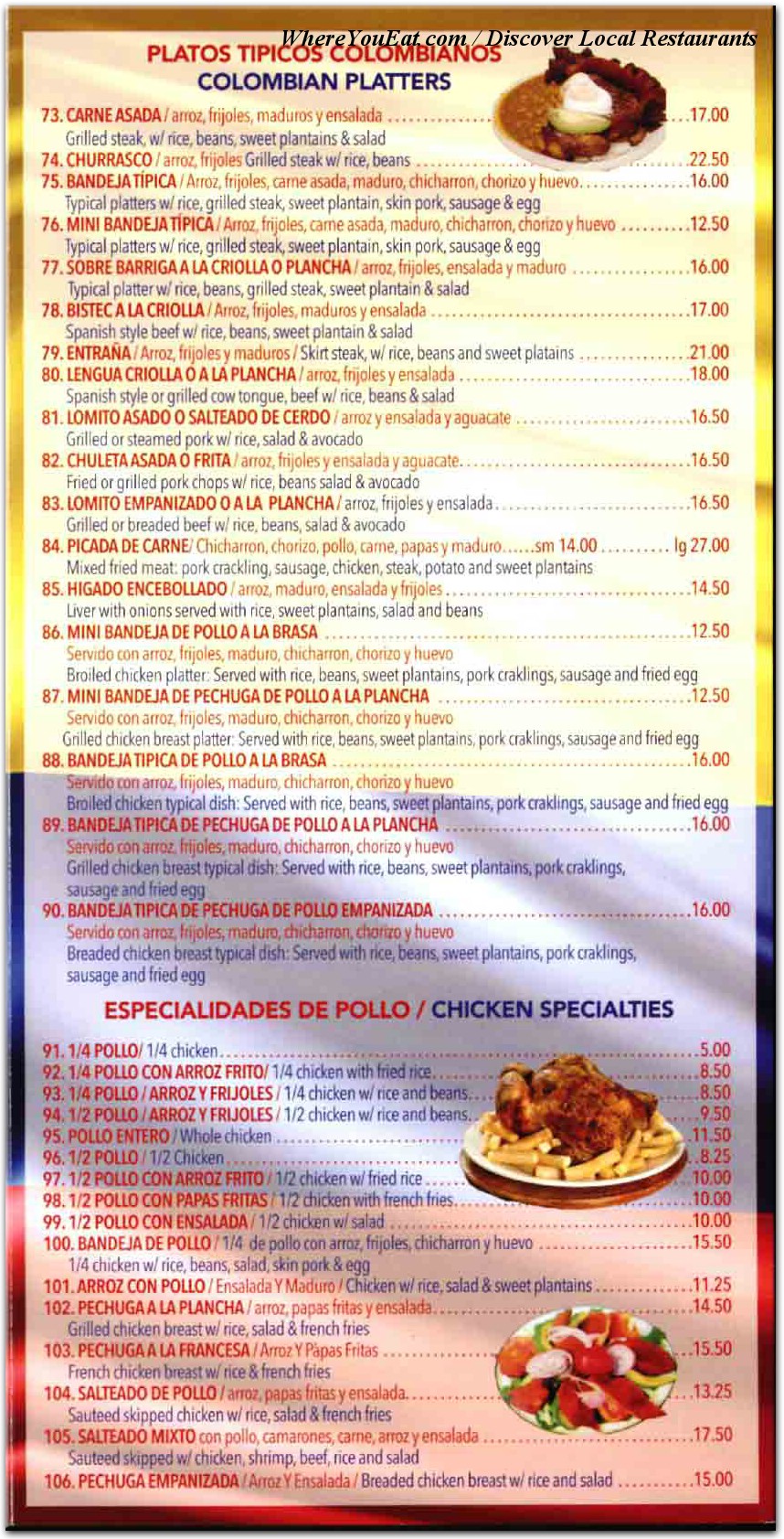 menu image