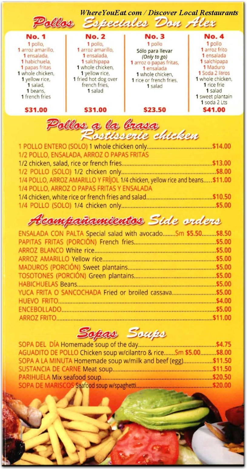 menu image