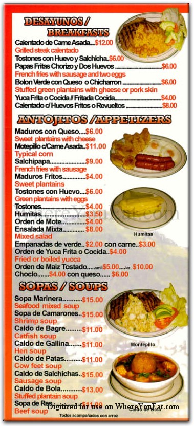 menu image