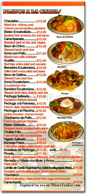 menu image