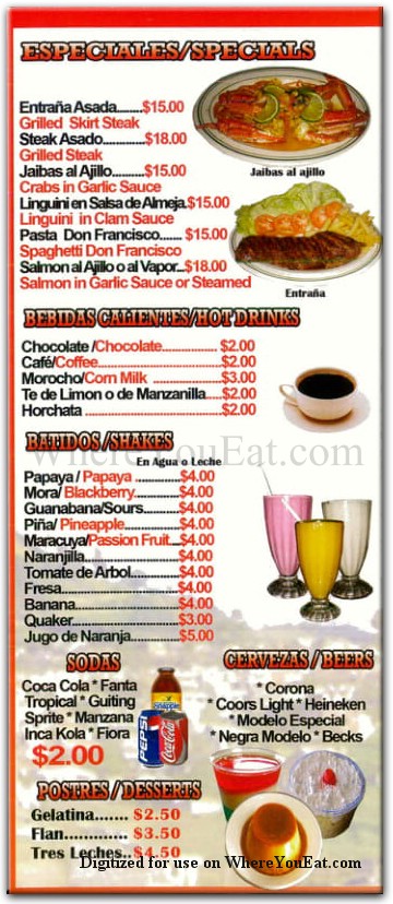 menu image