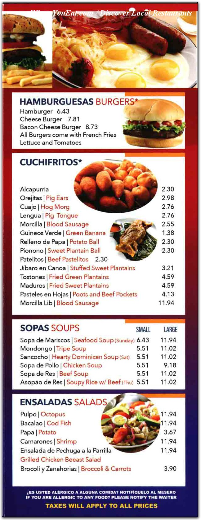 menu image