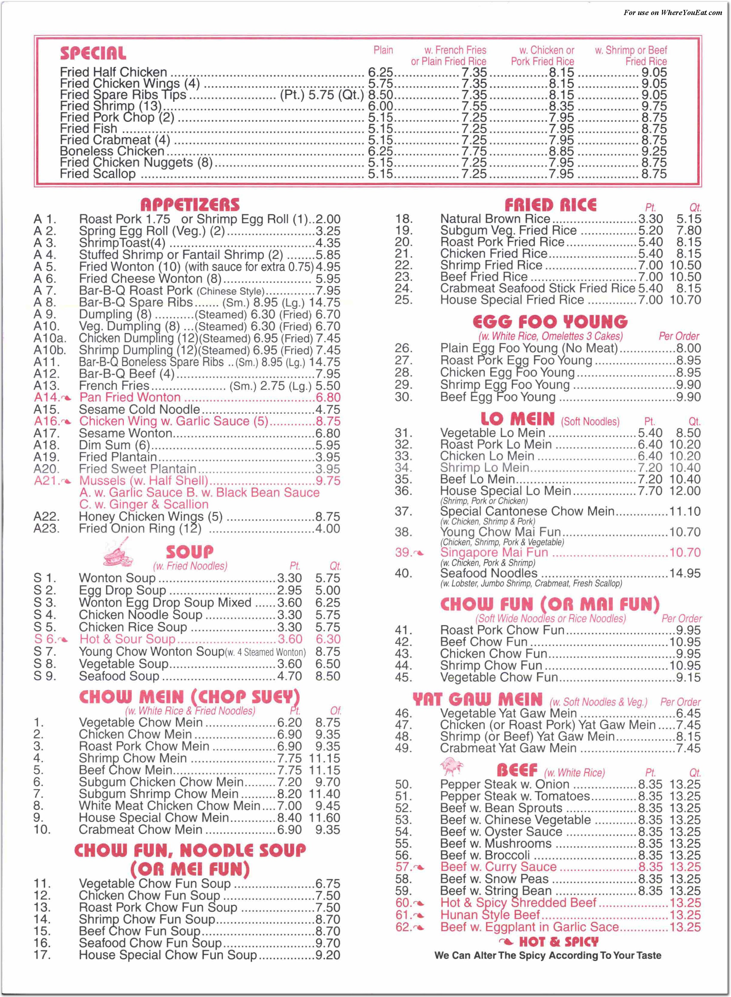 menu image