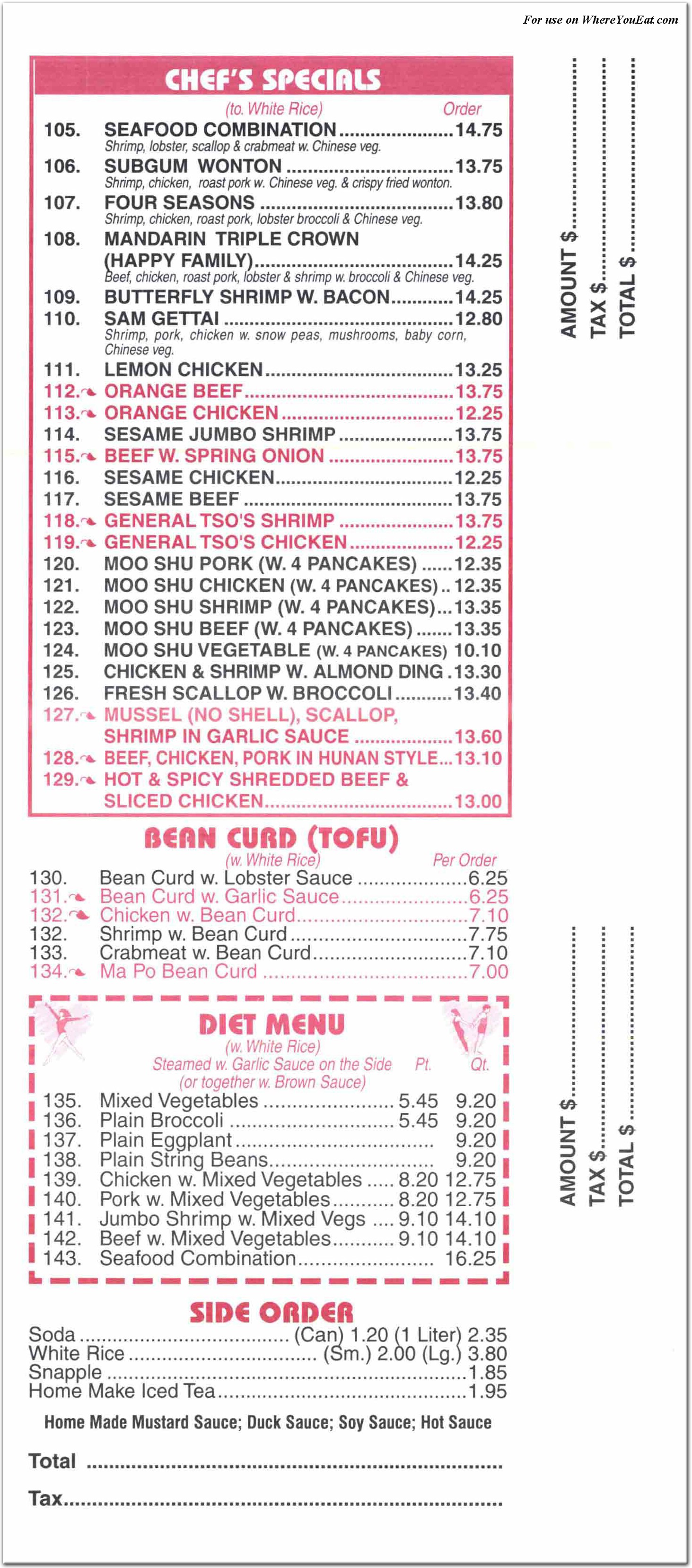 menu image