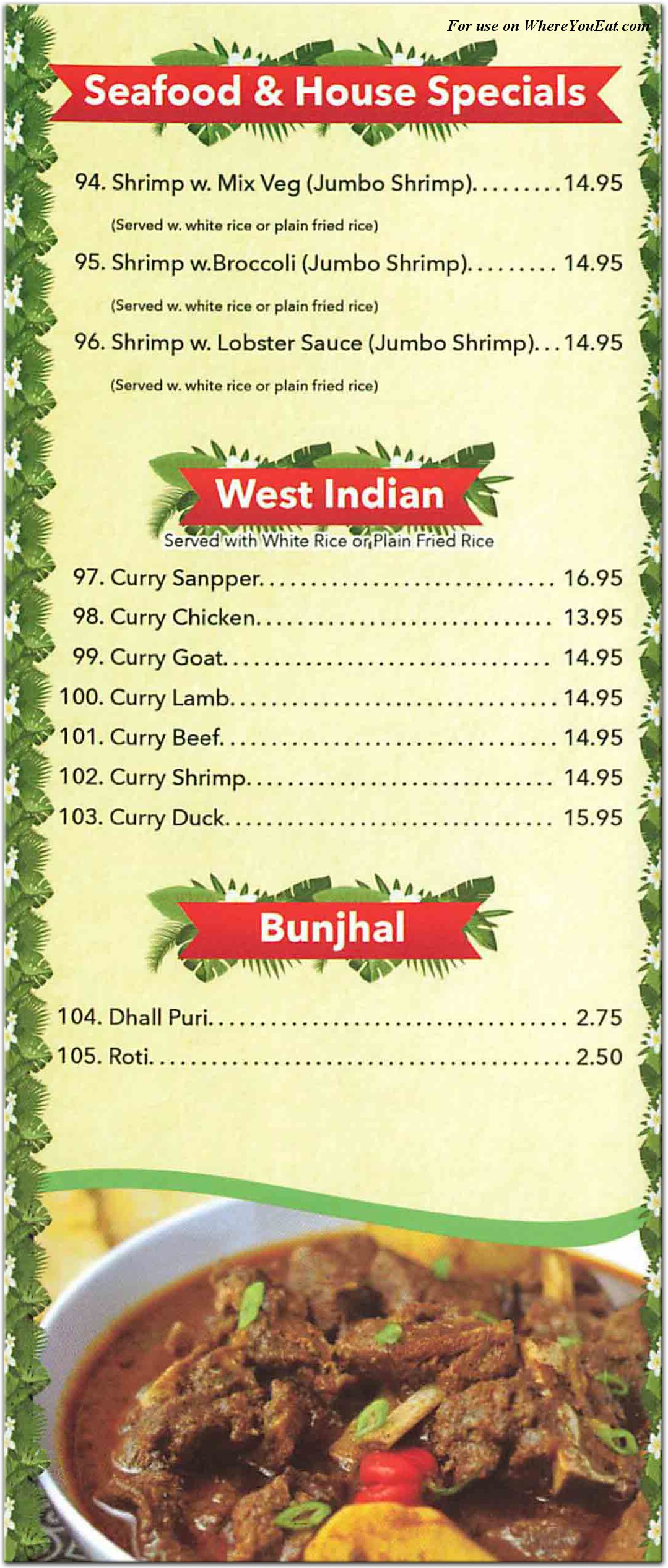 menu image